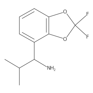 (R)-1-(2,2-Difluorobenzo[D][1,3]dioxol-4-YL)-2-methylpropan-1-amine结构式