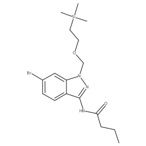 N-[6-bromo-1-[[2-(trimethylsilyl)ethoxy]methyl]-1H-indazol-3-yl]butanamide结构式