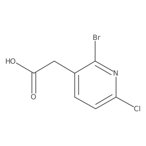 2-(2-Bromo-6-chloropyridin-3-yl)acetic acid Structure