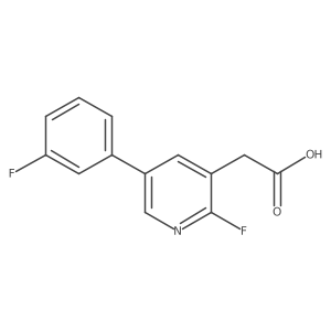 2-Fluoro-5-(3-fluorophenyl)-3-pyridineacetic acid结构式