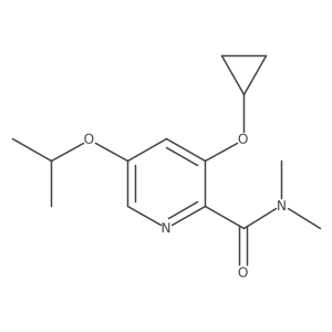 3-Cyclopropoxy-5-isopropoxy-N,N-dimethylpicolinamide结构式