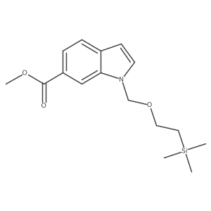 Methyl 1-[[2-(trimethylsilyl)ethoxy]methyl]-1H-indole-6-carboxylate结构式
