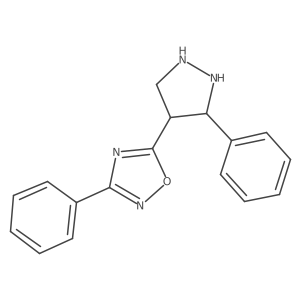 3-Phenyl-5-(3-phenylpyrazolidin-4-yl)-1,2,4-oxadiazole结构式