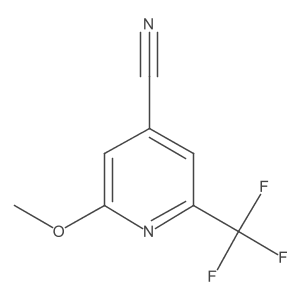 2-Methoxy-6-(trifluoromethyl)isonicotinonitrile结构式