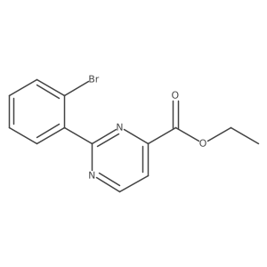 Ethyl 2-(2-bromophenyl)pyrimidine-4-carboxylate结构式