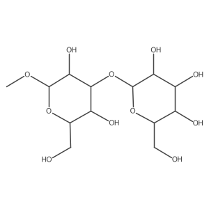 Methyl 3-O-I+/--D-glucopyranosyl-I+/--D-galactopyranoside结构式