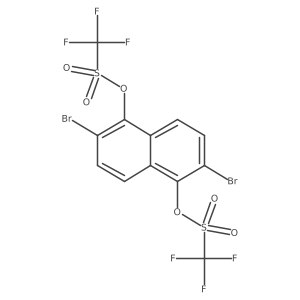 1,5-Bis(trifluoromethylsulfonyloxy)-2,6-dibromonaphthalene Structure