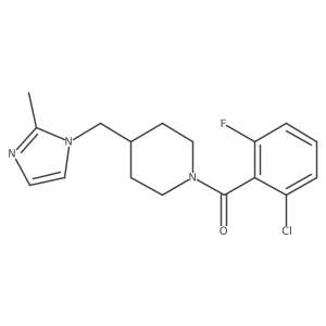 (2-chloro-6-fluorophenyl)(4-((2-methyl-1H-imidazol-1-yl)methyl)piperidin-1-yl)methanone结构式