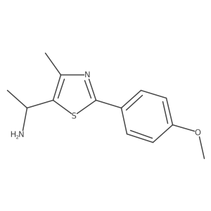 1-[2-(4-Methoxyphenyl)-4-methyl-1,3-thiazol-5-yl]ethan-1-amine Structure