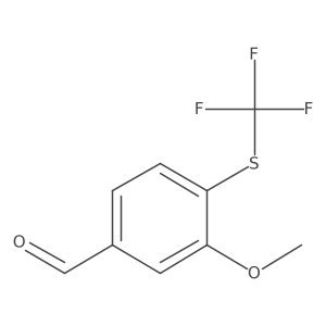 3-Methoxy-4-[(trifluoromethyl)sulfanyl]benzaldehyde Structure