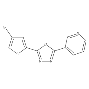 2-(4-Bromo-2-thienyl)-5-(3-pyridyl)-1,3,4-oxadiazole结构式