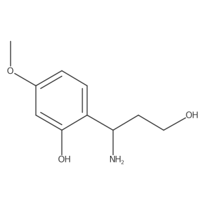2-(1-Amino-3-hydroxypropyl)-5-methoxyphenol Structure