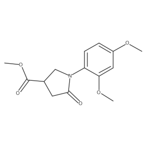 Methyl 1-(2,4-dimethoxyphenyl)-5-oxo-3-pyrrolidinecarboxylate Structure