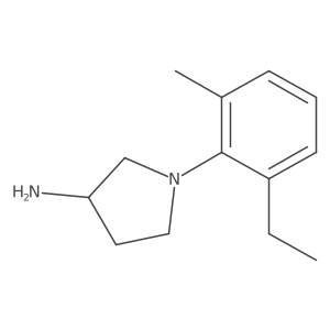 3-Pyrrolidinamine, 1-(2-ethyl-6-methylphenyl)-结构式
