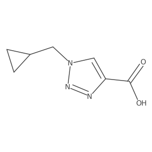 1-(cyclopropylmethyl)-1H-1,2,3-triazole-4-carboxylic acid结构式
