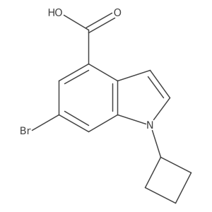 6-bromo-1-cyclobutyl-1H-indole-4-carboxylic acid Structure