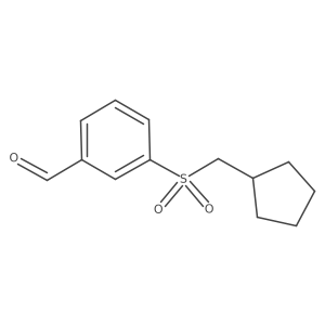 3-((Cyclopentylmethyl)sulfonyl)benzaldehyde结构式