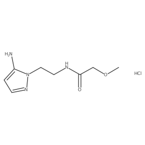 N-[2-(5-Amino-pyrazol-1-yl)-ethyl]-2-methoxy-acetamide hydrochloride Structure