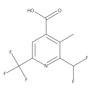 2-(Difluoromethyl)-3-methyl-6-(trifluoromethyl)pyridine-4-carboxylic acid Structure