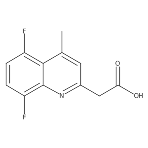2-Quinolineacetic acid, 5,8-difluoro-4-methyl-结构式