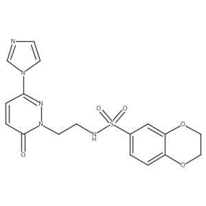 N-(2-(3-(1H-imidazol-1-yl)-6-oxopyridazin-1(6H)-yl)ethyl)-2,3-dihydrobenzo[b][1,4]dioxine-6-sulfonamide Structure