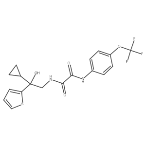 N1-(2-cyclopropyl-2-hydroxy-2-(thiophen-2-yl)ethyl)-N2-(4-(trifluoromethoxy)phenyl)oxalamide Structure