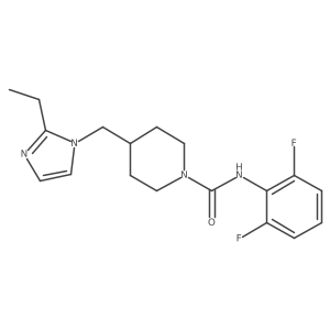 N-(2,6-difluorophenyl)-4-((2-ethyl-1H-imidazol-1-yl)methyl)piperidine-1-carboxamide结构式