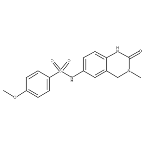 4-methoxy-N-(3-methyl-2-oxo-1,2,3,4-tetrahydroquinazolin-6-yl)benzene-1-sulfonamide结构式