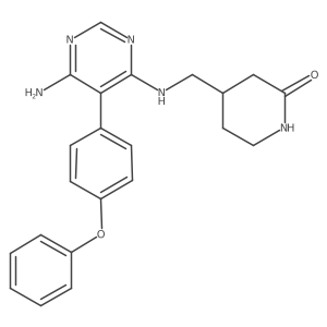 4-(((6-Amino-5-(4-phenoxyphenyl)pyrimidin-4-yl)amino)methyl)piperidin-2-one结构式