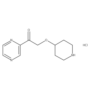 2-(Piperidin-4-yloxy)-1-(pyrazin-2-yl)ethanone hydrochloride Structure