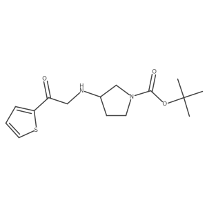 tert-Butyl 3-((2-oxo-2-(thiophen-2-yl)ethyl)amino)pyrrolidine-1-carboxylate Structure