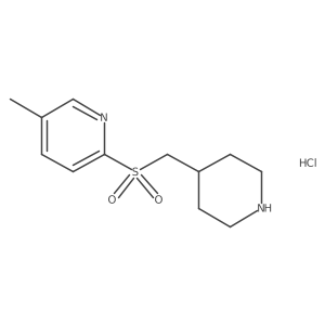 5-Methyl-2-((piperidin-4-ylmethyl)sulfonyl)pyridine hydrochloride结构式