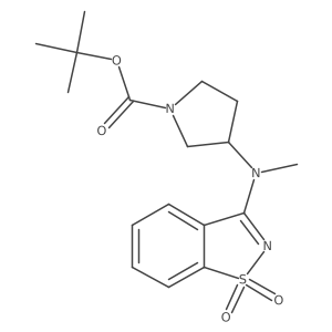 tert-Butyl 3-((1,1-dioxidobenzo[d]isothiazol-3-yl)(methyl)amino)pyrrolidine-1-carboxylate Structure