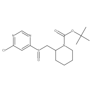 tert-Butyl 2-(((6-chloropyrimidin-4-yl)sulfinyl)methyl)piperidine-1-carboxylate Structure