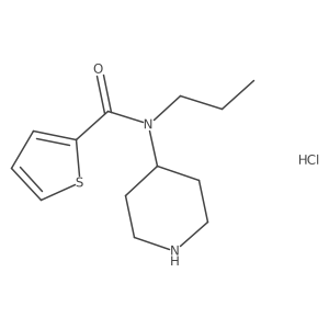 N-(piperidin-4-yl)-N-propylthiophene-2-carboxamide hydrochloride Structure