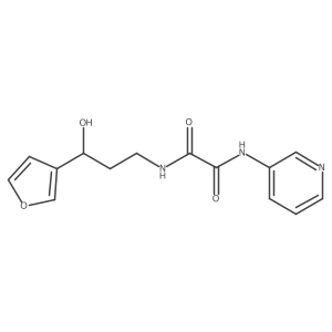 N1-(3-(furan-3-yl)-3-hydroxypropyl)-N2-(pyridin-3-yl)oxalamide结构式