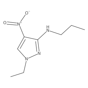 1-ethyl-4-nitro-N-propyl-1H-pyrazol-3-amine结构式