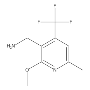 (2-Methoxy-6-methyl-4-(trifluoromethyl)pyridin-3-yl)methanamine Structure