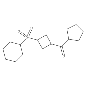 (3-(Cyclohexylsulfonyl)azetidin-1-yl)(cyclopentyl)methanone结构式