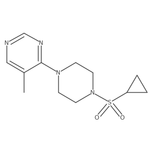4-(4-(Cyclopropylsulfonyl)piperazin-1-yl)-5-methylpyrimidine结构式