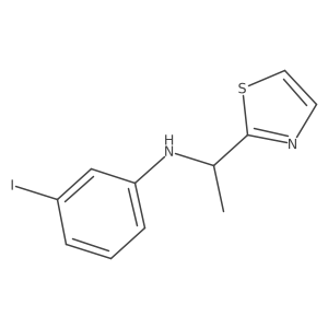 3-iodo-N-[1-(1,3-thiazol-2-yl)ethyl]aniline结构式