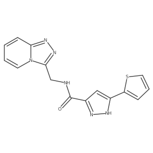 5-(2-thienyl)-N~3~-([1,2,4]triazolo[4,3-a]pyridin-3-ylmethyl)-1H-pyrazole-3-carboxamide结构式