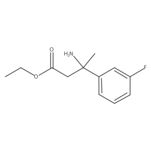 Ethyl 3-amino-3-(3-fluorophenyl)butanoate结构式
