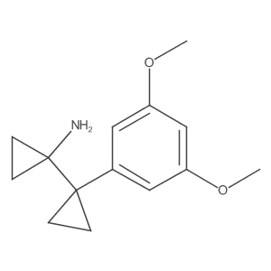 1-[1-(3,5-Dimethoxyphenyl)cyclopropyl]cyclopropan-1-amine结构式