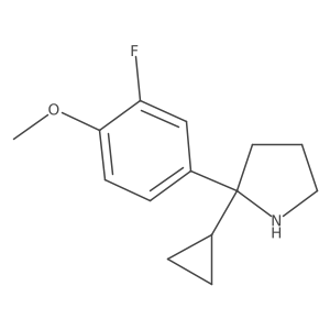 2-Cyclopropyl-2-(3-fluoro-4-methoxyphenyl)pyrrolidine结构式