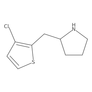 2-[(3-Chlorothiophen-2-yl)methyl]pyrrolidine结构式