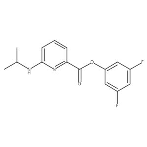 2-Pyridinecarboxylic acid, 6-[(1-methylethyl)amino]-, 3,5-difluorophenyl ester结构式