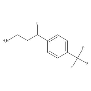 3-Fluoro-3-[4-(trifluoromethyl)phenyl]propan-1-amine结构式