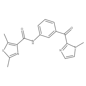 2,5-dimethyl-N-{3-[(1-methyl-1H-imidazol-2-yl)carbonyl]phenyl}-1,3-thiazole-4-carboxamide Structure