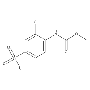 methyl N-[2-chloro-4-(chlorosulfonyl)phenyl]carbamate结构式